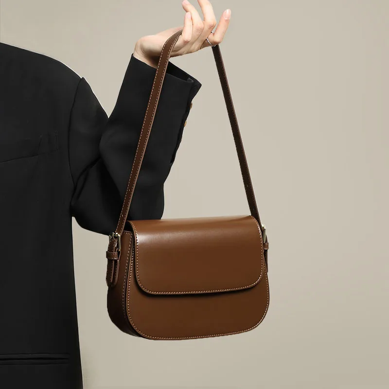 

Bags new niche bags women's crossbody bag armpit bag autumn and winter fashion light luxury genuine leather shoulder bag