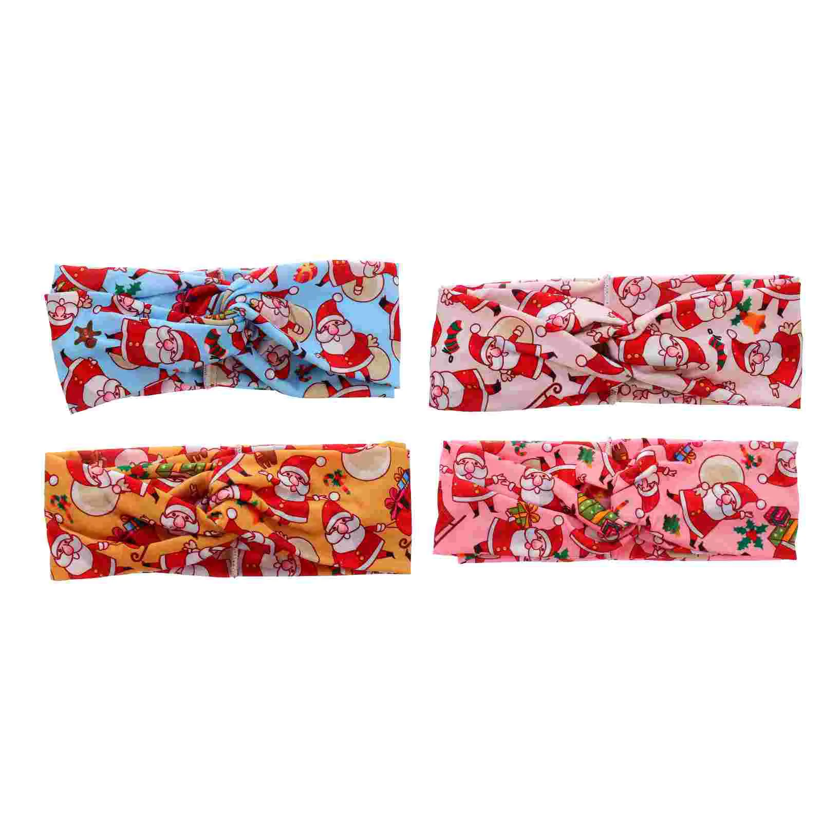 

4 Pcs Christmas Headband Hair Sports Womens Scarves Scarf Hoop Fabric Women's Bandana