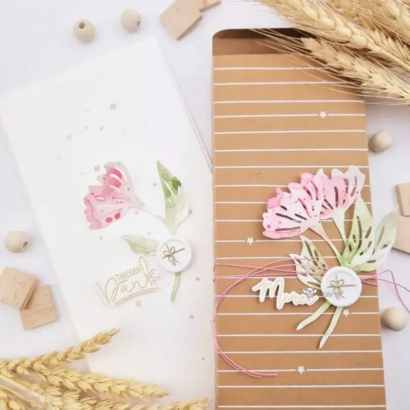 Mmao Craft Metall-Stanzformen, Stanzformen für Hausrahmen, Blumen, Blätter, Scrapbook, Papierhandwerk, Messerform, Klinge, Stanzschablonen