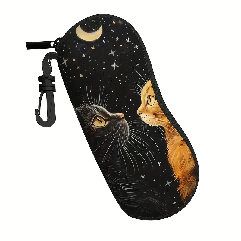 Women's Ideal Gift Double Cat Patterned Glasses Storage Box for Christmas