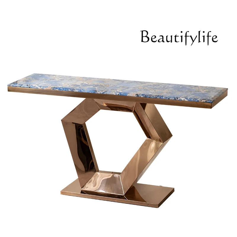 

Simple Modern Hallway Table Corridor Aisle Marble Hallway Cabinet Wall Minimalist Home European Style