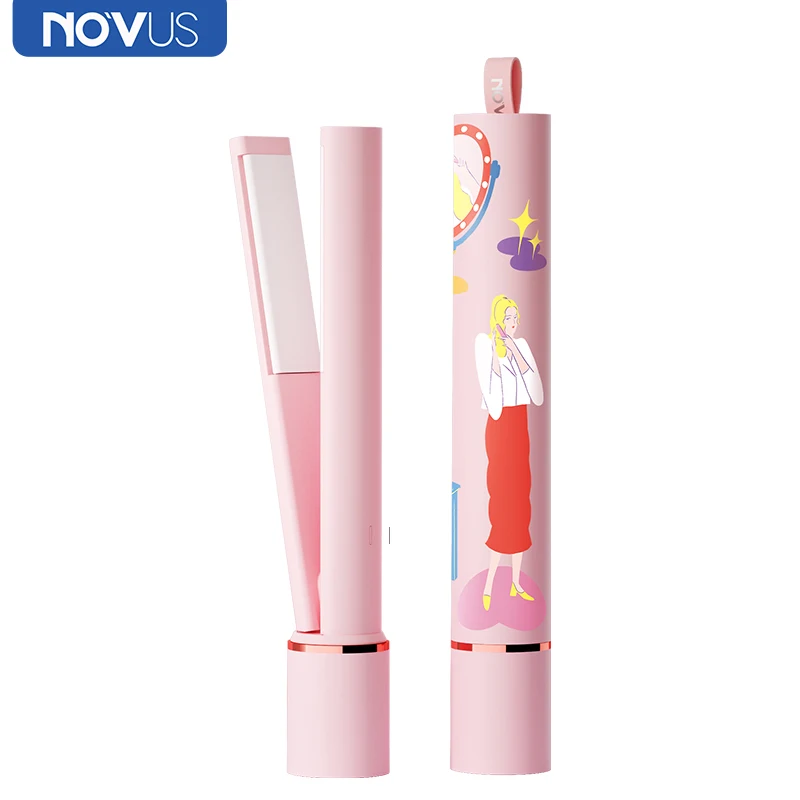 

NOVUS Mini 2 in 1 Hair-Straightener Ceramic Curling Iron and Straightener Mini Iron Straightener Plate Clip Hair Styling Tools