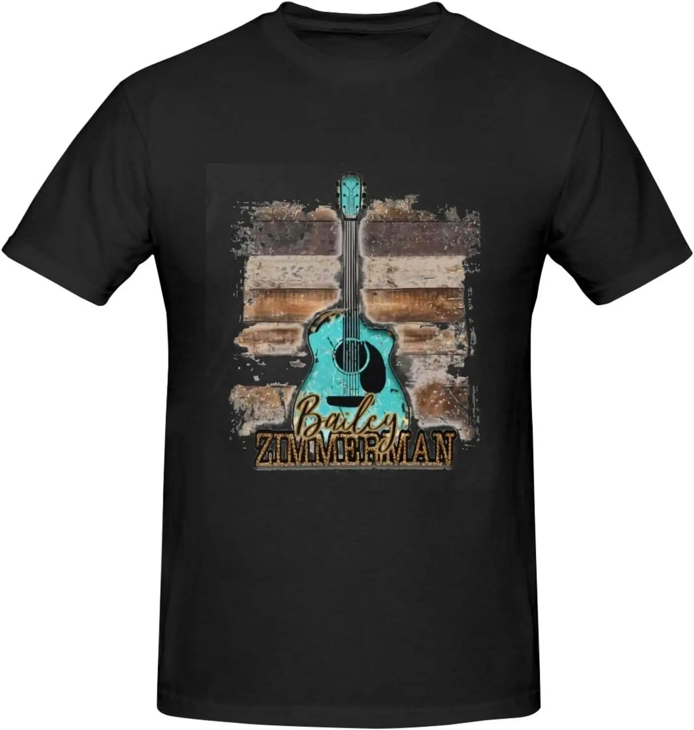 

Bailey Music Zimmerman Men's T-Shirt Short Sleeve Crewneck Shirts Pure Cotton Casual Tees Novelty Shirts Black