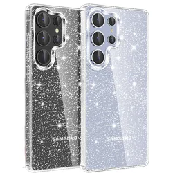 Glitter Bling Sparkle Clear Soft Case - Women and Girls s Cover Accessory for Galaxy S24 Ultra