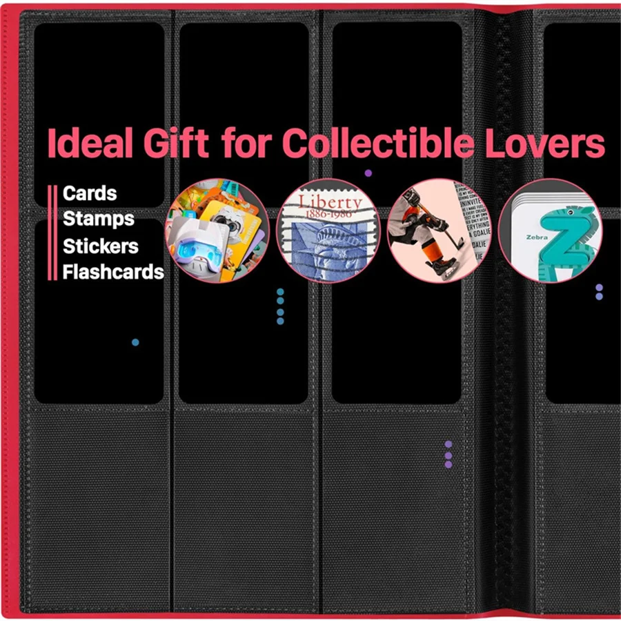 Trading Card Binder 9 Pocket Pages,20 Sheets 360 Game Card Book Binders for Soccer Basketball Cards,Sports & Game Cards trading card binder