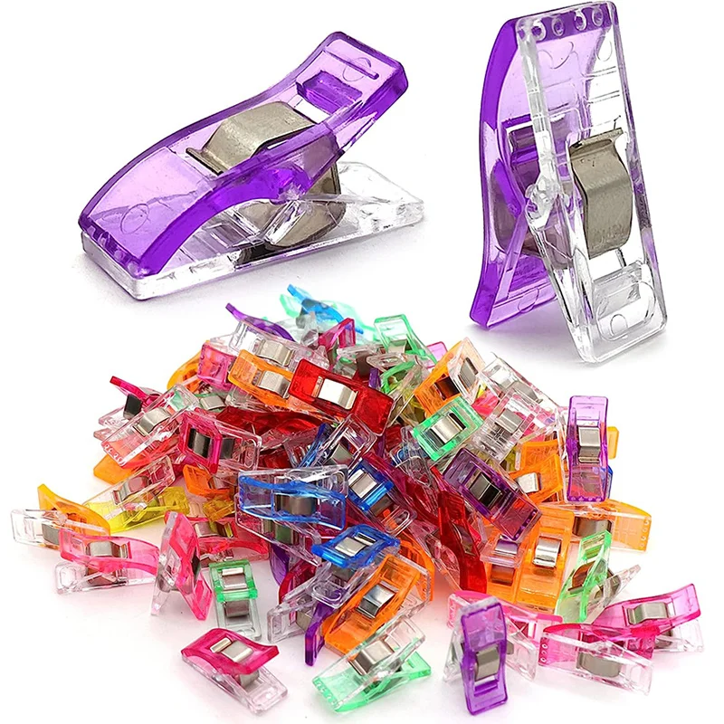 Sewing Clips 20/50Pcs Plastic Craft Quilting Clip Crocheting Knitting Safety Clip Sewing Clamps Binding Tool