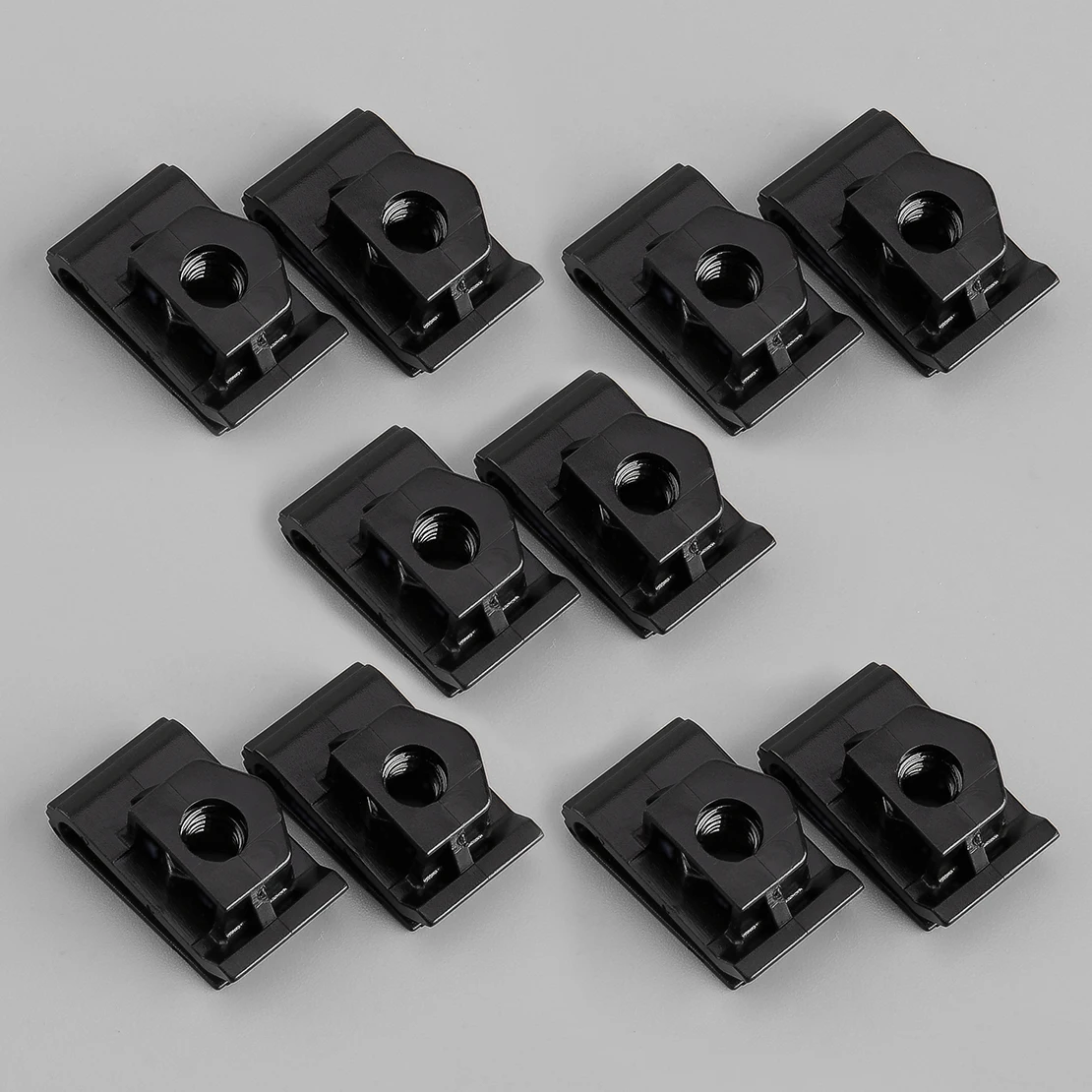 

10Pcs License Plate Bracket U Nut Retainers Black Nylon 01241-01051 Fit for Nissan 350Z 370Z Armada Cube Leaf Infiniti G35 G37