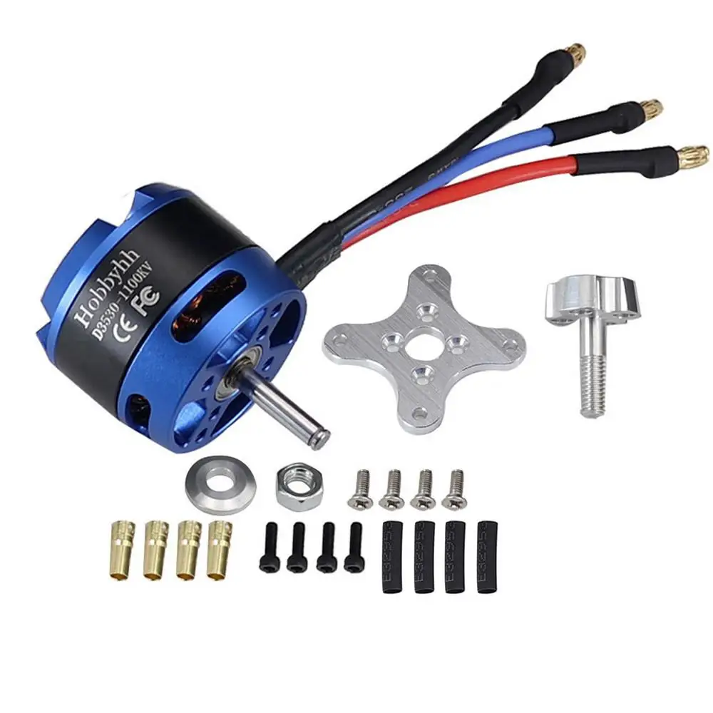 Moteur sans balais D3530 1100KV pour avion RC - 74g, 313W