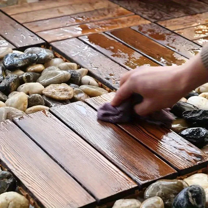 Household Splicing Solid Wood Flooring for Terrace Courtyard Outdoor Ground Balcony Renovation
