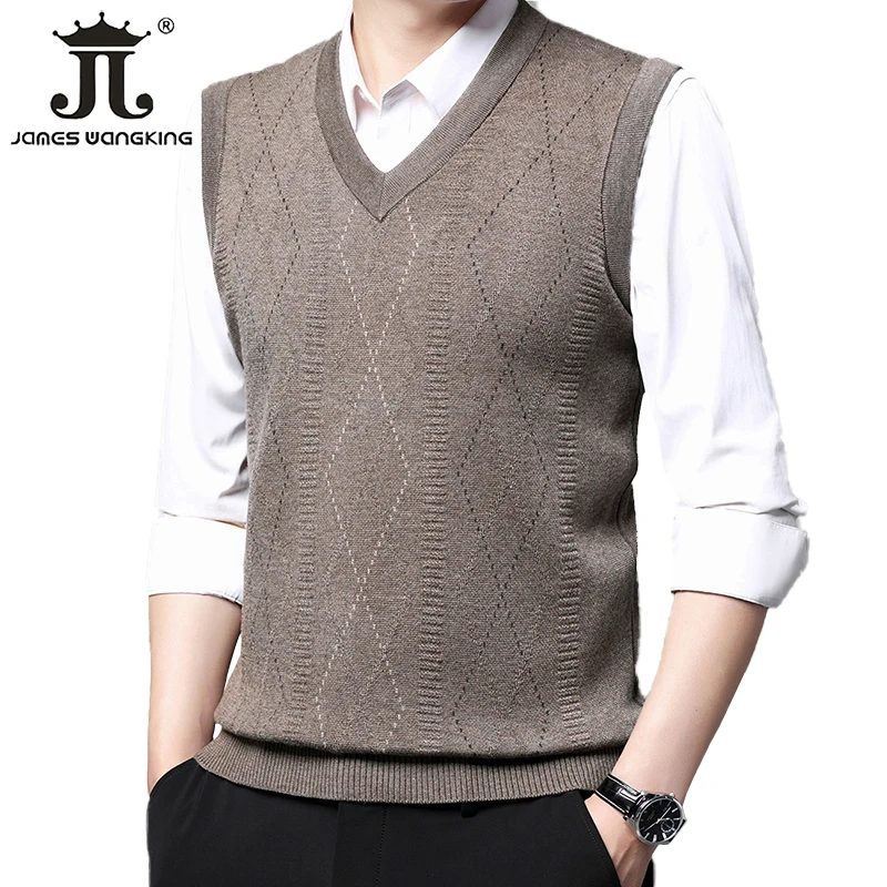 New Fashion Men Sweater Vest V Neck Sweater Vest Men Wear Sweater
