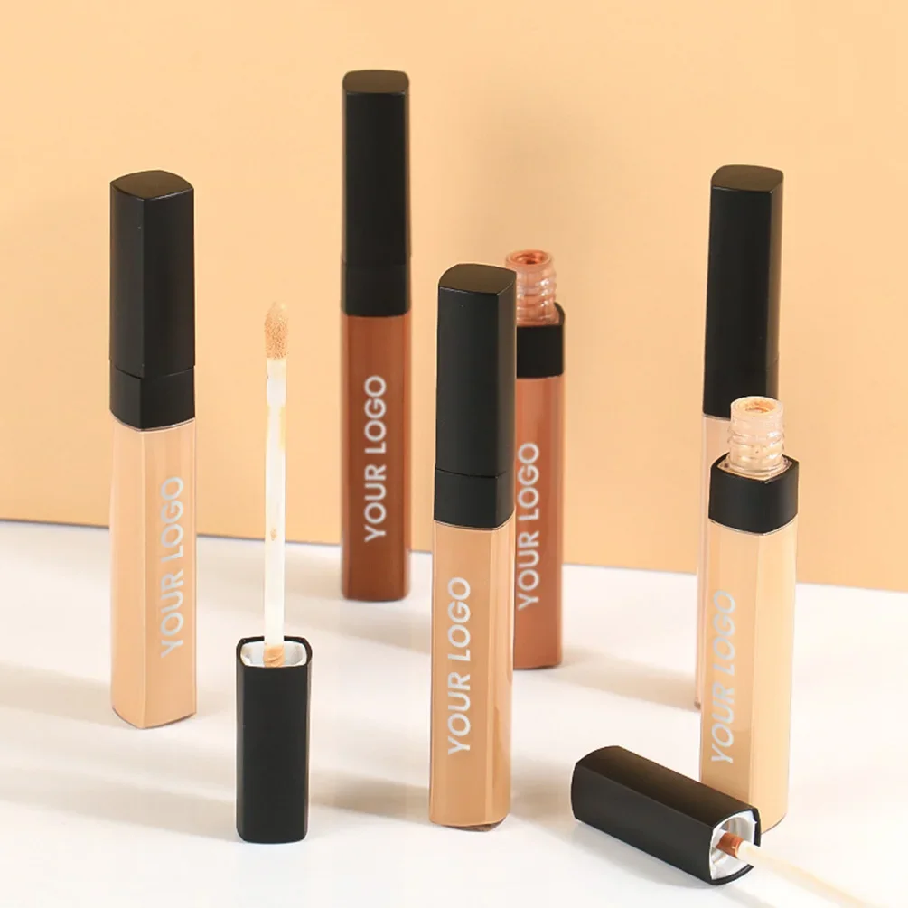 Private Label 6-color Liquid Concealer Custom Bulk Logo Nude Makeup Waterproof Brightening Moisturizer Face Base Square Tube 3