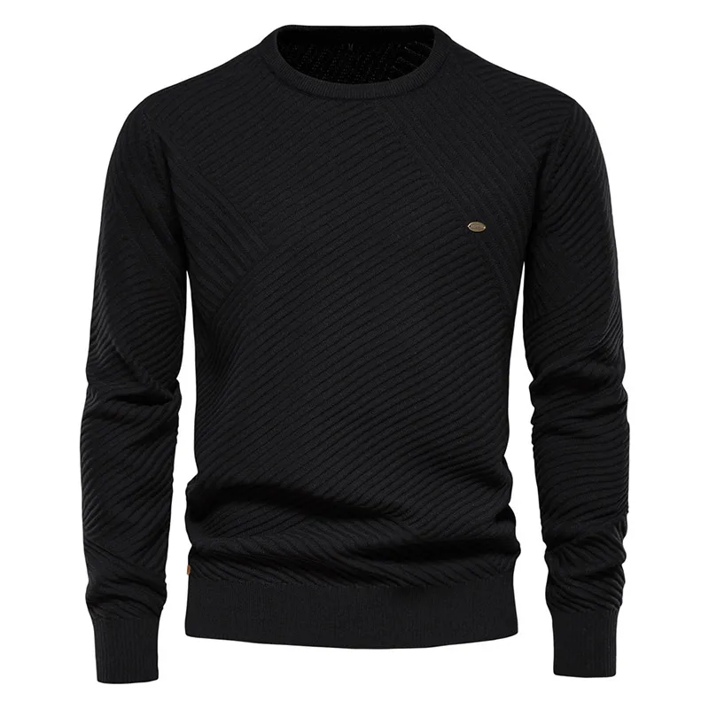 Autumn Winter KPOP Fashion Style Harajuku Slim Fit Tops Loose Casual All Match Knitwear Insert O Neck Solid Long Sleeve Sweaters