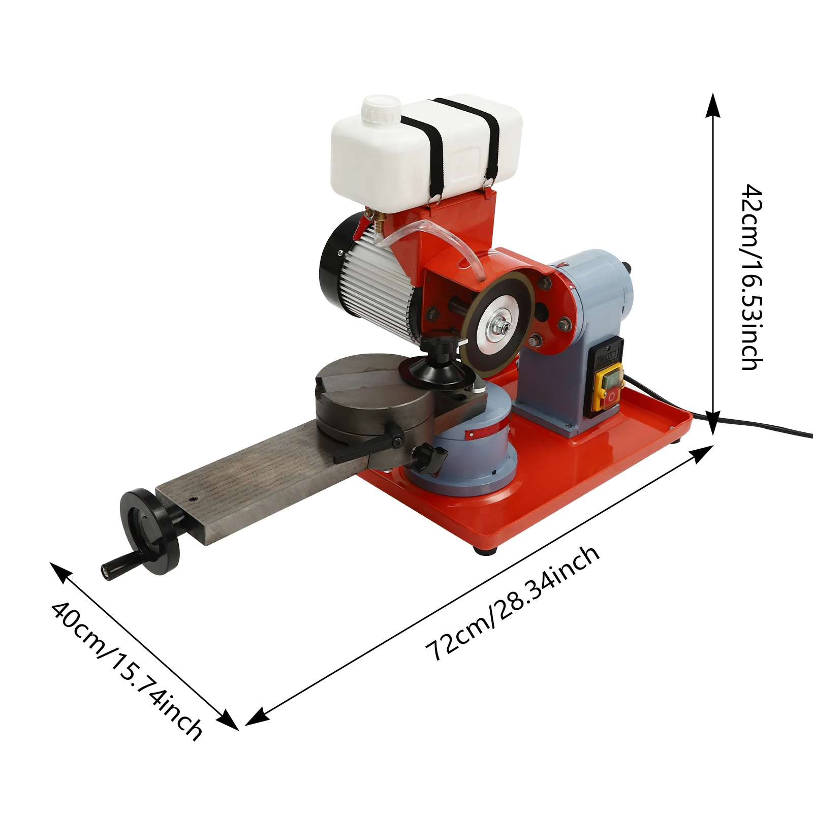 370W Saw Blade Sharpening Machine 2850rpm Angle Adjustment W/ Double-layer Water Prevention Switch Iron