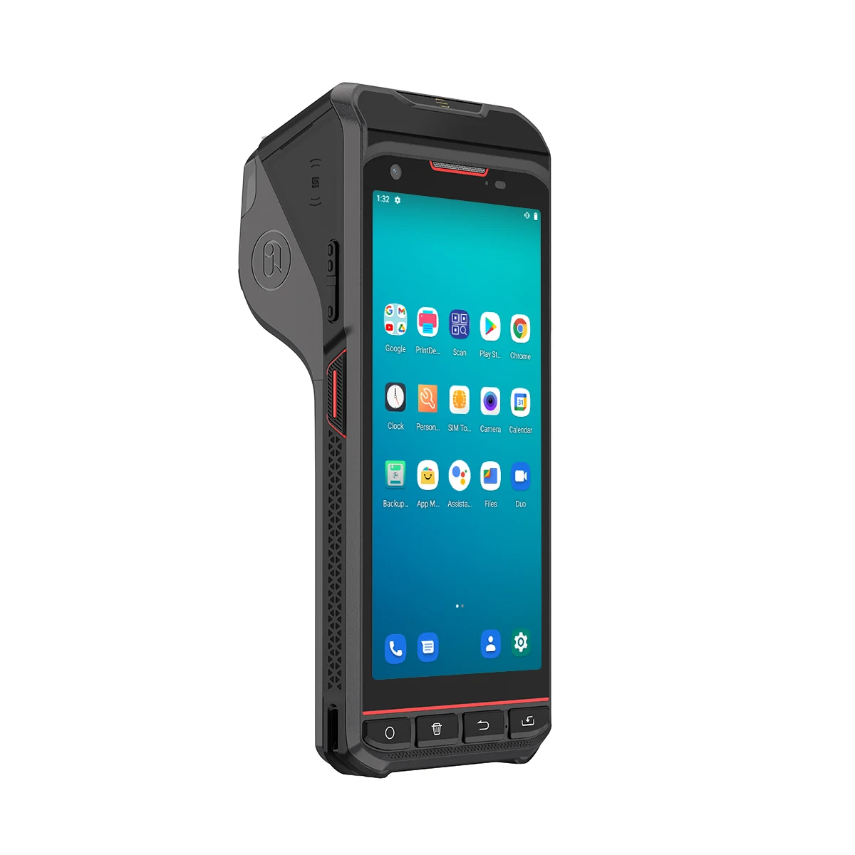 5.5'' Android 10 PDA Built in 2 Inch 58mm Thermal Label & Receipt Printer POS Terminal 2D Honeywell Barcode Scanner 4G+64G