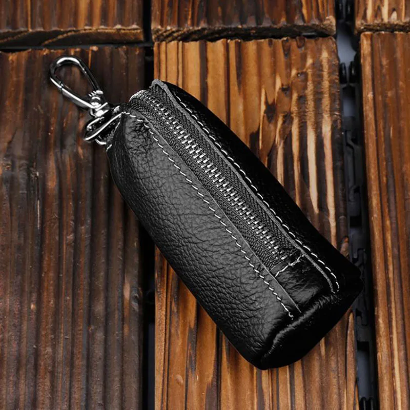 Long Style Genuine Leather Keychain Men Women Key Holder Organizer Pouch Cow Split Car Long Key Bag Housekeeper Case wallet