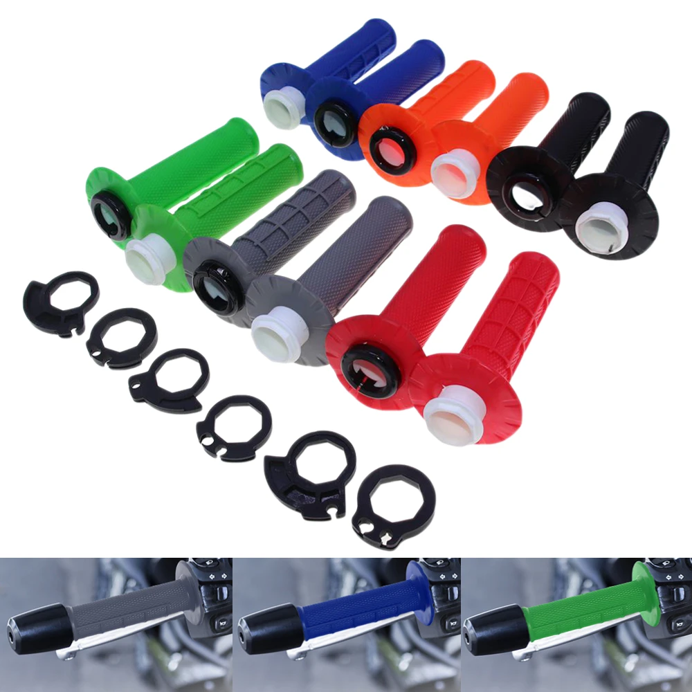 

Motocross Handlebar Grips Locking Mechanism Six Wheels Waterproof Handle Cover Universal for 22mm Motorcycle Handlebar Grip