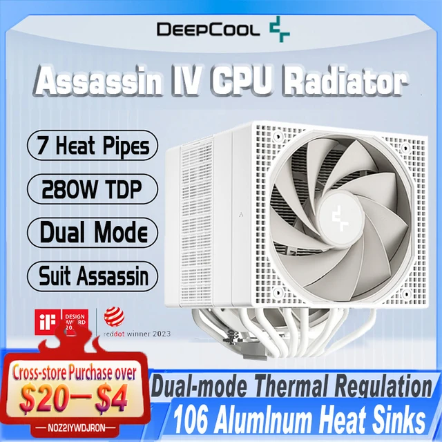 DEEPCOOL ASSASSIN IV 7 heat pipes Tower Air Cooler Dual-mode heat  dissipation Full Memory Avoidance Support INTEL LGA17XX AM5 - AliExpress