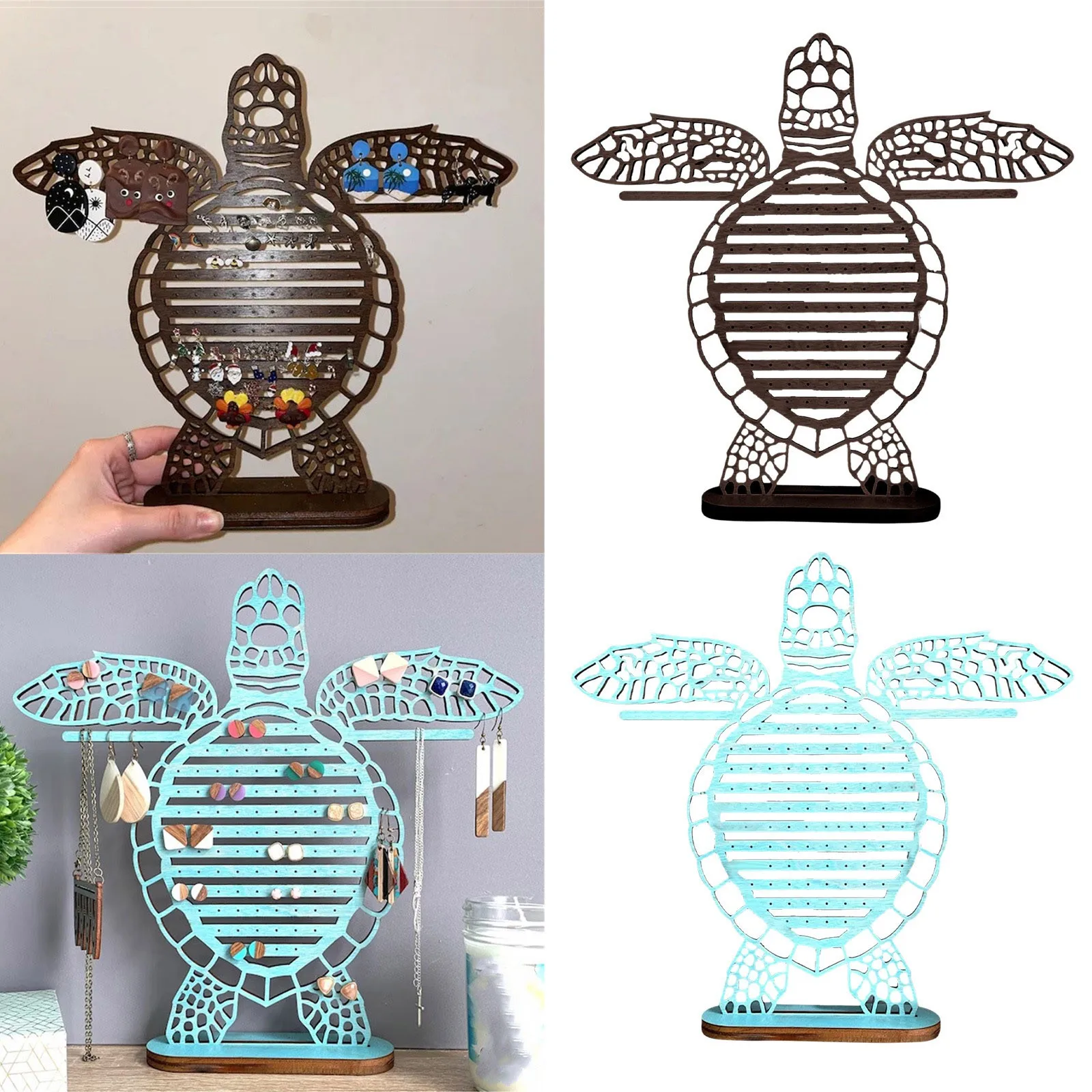 

Sea Turtle Earring Display Organizer Hanging Jewelry Organizers And Storage Earring Holder Organizer Hippopotamus Ornament