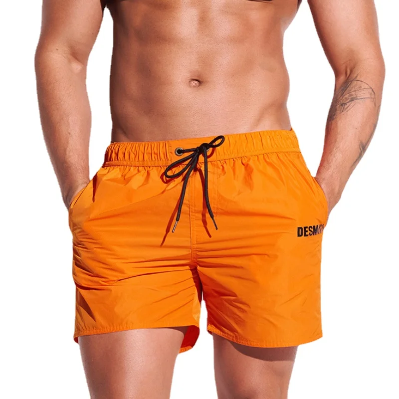 Desmiit Swimming Shorts Men Swimwear Fast Dry Man Beach Board Shorts Boardshorts Swim Trunk with Liner Sea Surf Sport Short