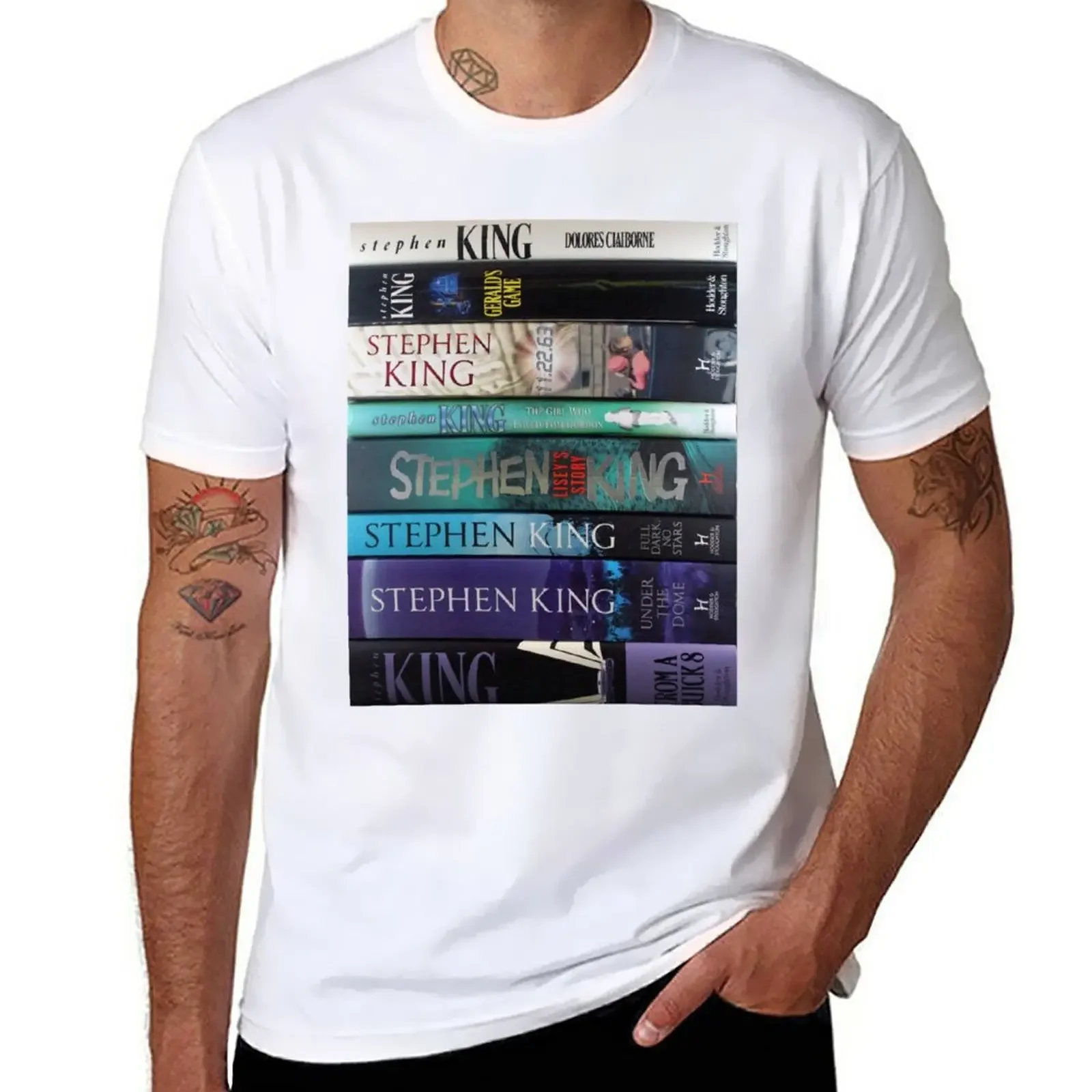 

Футболка Stephen King HC2, кавайная одежда на заказ, большие размеры, мужские футболки с графическим принтом, большие и высокие