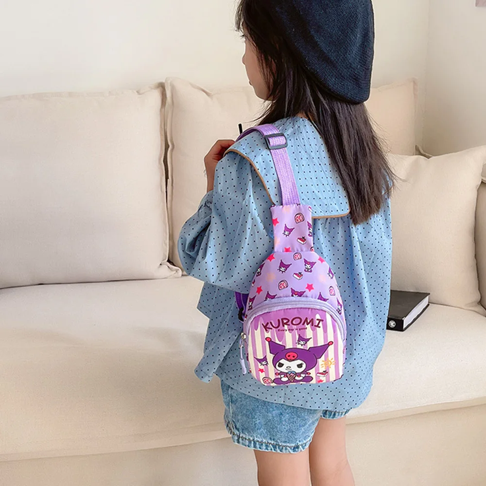 Children's Chest Bags Sanrio Cartoon Shoulder Bags Casual Messenger Pouch Fashion Versatile Chest Tote Outdoor Travel Backpack