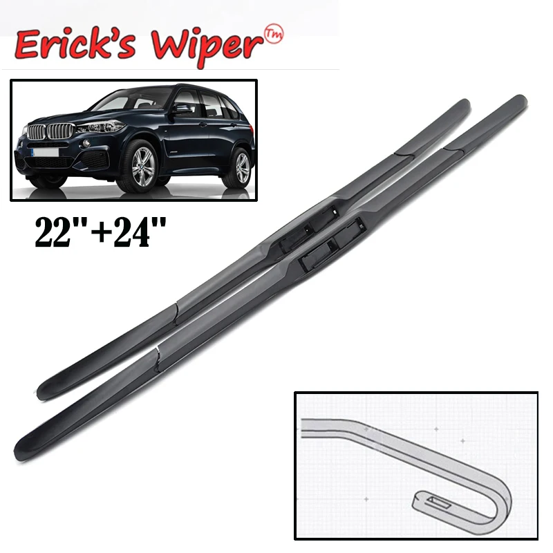 Erick's Wiper Front Hybrid Wiper Blades For Bmw X5 E53 2000 2006