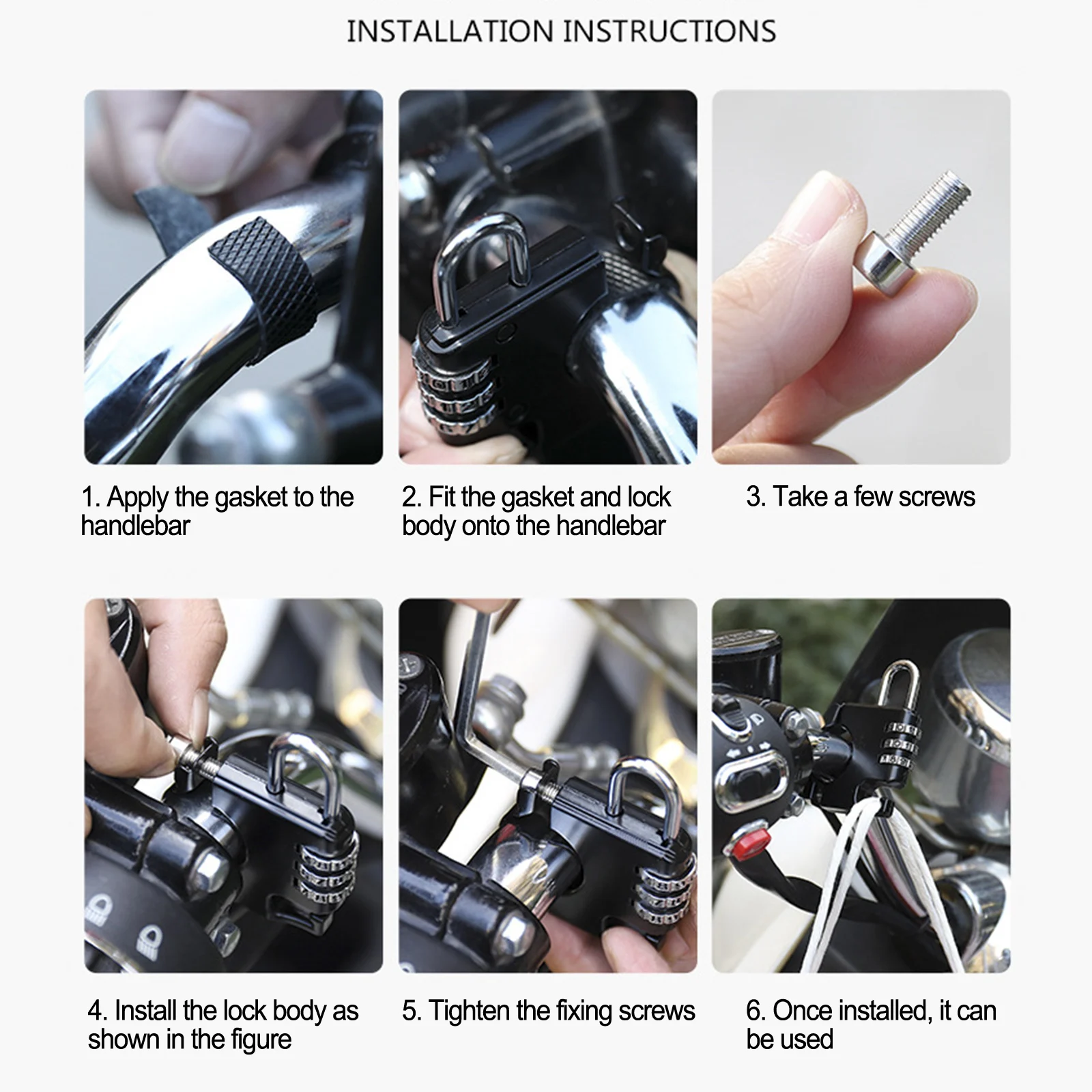 

Accessories Helmet Lock Helmet Lock Anti-corrosion Anti-foreign Matter Anti-smashing Anti-theft Electric Vehicle