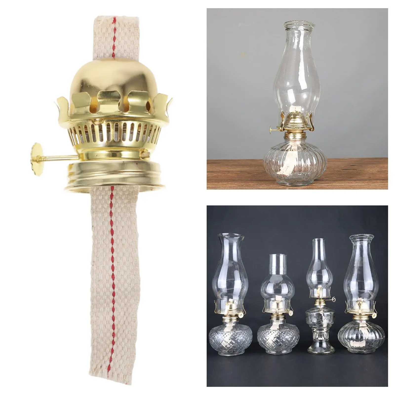 Oil Lamp Burner Replacement Durable Oil Lamp Accessories with Wick