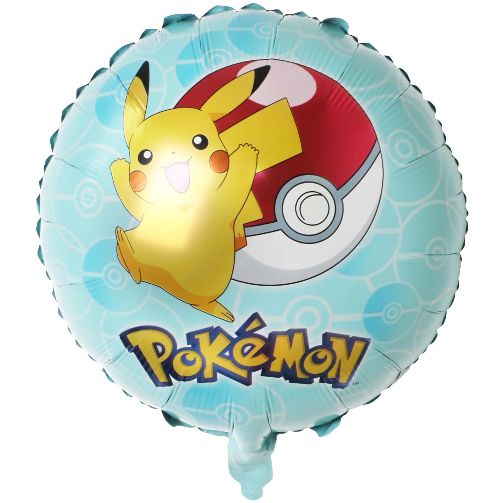 thumbnail image 1 of Globo de Pokémon Pikachu Geni Tortuga Maravillosa Rana Hierba Pequeño Dragón de Fuego Globo de Aluminio Decoración de Fiesta de Cumpleaños para Niños, 1 of 5
