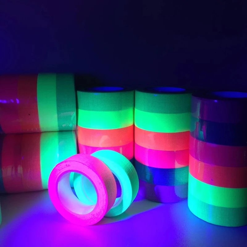Gaffer Tape UV Glow Cotton Neon Party Safety Warning Wedding Decorations Home Decorations
