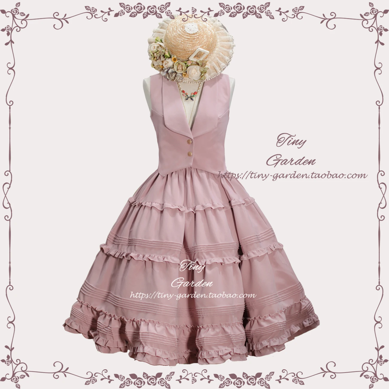 Lolita Elegant Vintage SK and Waistcoat by Tiny Garden