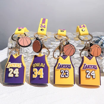 농구 선수 저지 기념 키체인, 농구 선수 저지 실리콘 펜던트 키링, 농구 팬 애호가 쥬얼리 액세서리