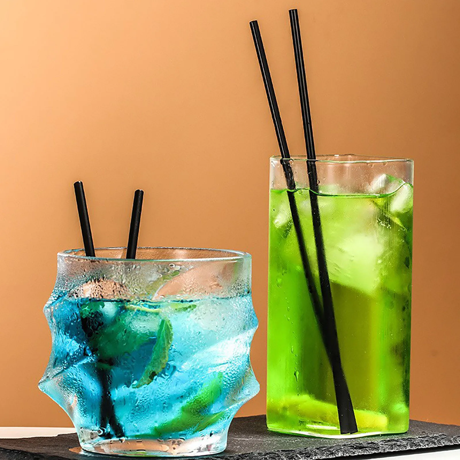 Glass Bottle Reusable Plastic Drinking Supplies Sustainable & Reusable Ideal For Cocktails & Drinks Black In Premium Pp
