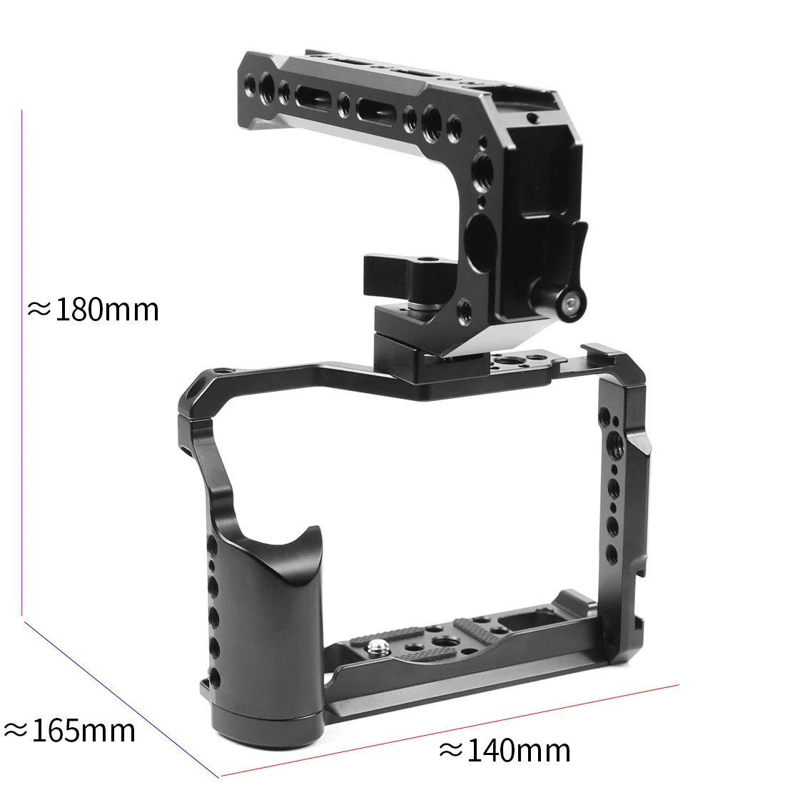 XT20 XT30 Kamerakäfig Rig Griff oben 15 mm Stangenklemmhalterung Videostabilisator Schutzrahmen für Fujifilm Fuji XT-20 XT30II – Detail 39
