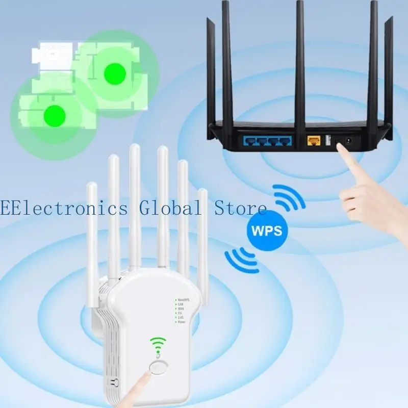 462B 1200Mbps WIFI리피터 WIFI확장기 라우터 WiFi 신호증폭기 WiFi부스터 장거리WiFi리피터 액세스 포인트