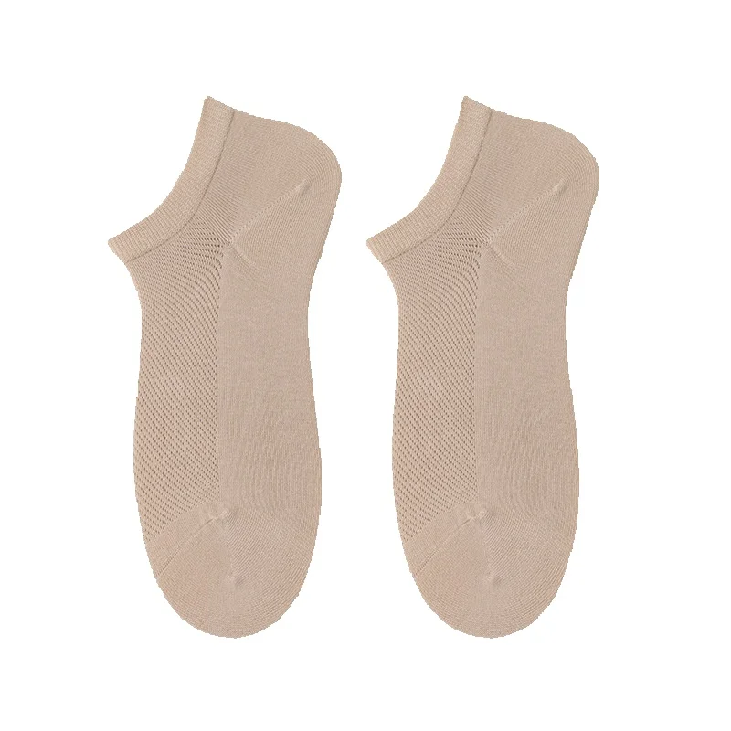 Men's Cotton Ankle Socks Breathable Antibacterial Mesh Design_voghion.com