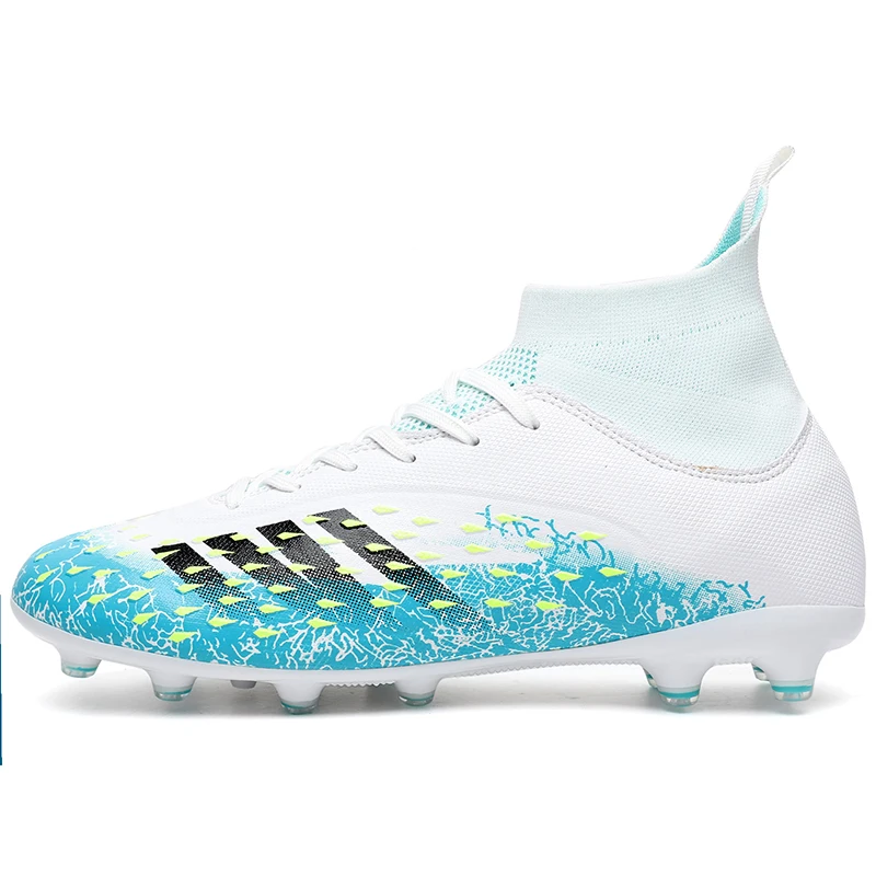 thumbnail image 1 of Botas de fútbol para hombre, botines de fútbol AG/TF, de primera calidad, antideslizantes, transpirables, para entrenamiento, césped, interior, fútbol sala, zapatos de fútbol para hombre, 1 of 4