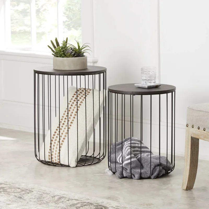 

Better Homes & Gardens Storage Nesting Tables, Set of 2, Walnut Finish