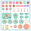 44pcs Tea Party Set For Little Girls Kitchen Pretend Play Tea Time Toys With Dessert Cookie Doughnut Teapot Princess Girls Gifts 3