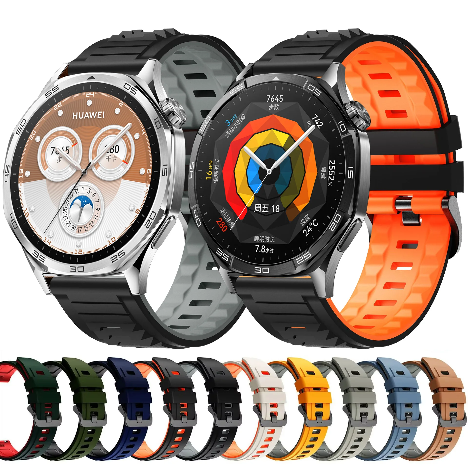 Premium 22mm Silicone Watch Band Replacement Strap - Elegant & Durable Bracelet