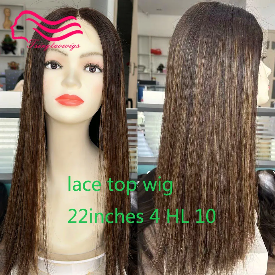 Tsingtaowigs lace top wig more stock 22inches tiny layer style European virgin hair kosher wigs , jewish wigs