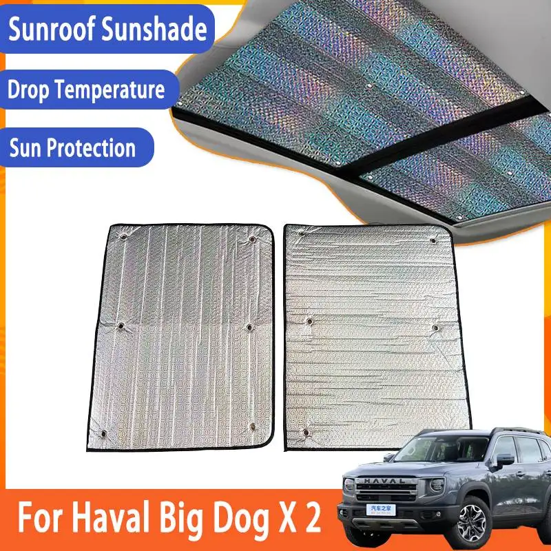 

For Haval Big Dog X 2 2023-2025 2024 Auto Parts Sunroof Sun Visor Car Anti-UV Sun Shade Electrostatic Adsorption Heat Insulation