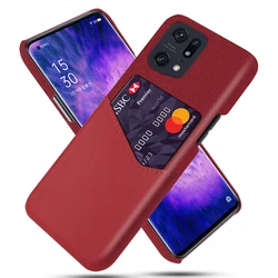Business Card Slot Cover with Enhanced Protection and Stylish Design for OPPO Reno7 SE 5G (Red)