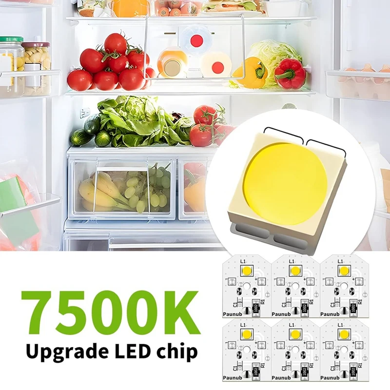 LED Light For GE Refrigerator Replace WR55X30602 WR55X26486 PS4704284 3033142 EAP12172918 Easy Install WR55X11132 WR55X25754,led light bulb