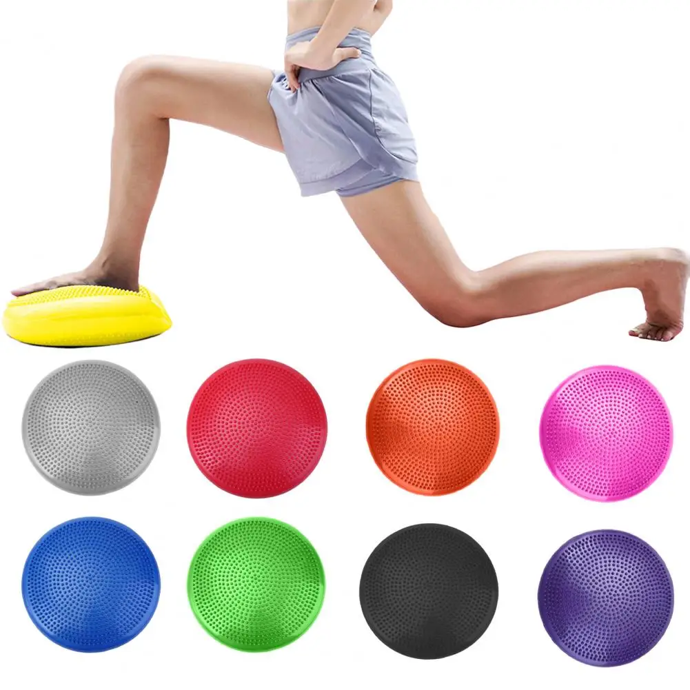 Round Balance Board with Pump Thick Yoga Fitness Inflatable Seat Pad Foot Massage Pain Relief Wiggle Cushion Kids Adults Sensory