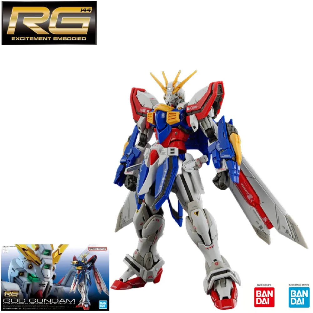 

Bandai Original Gundam Suit Gf13-017Nj God Gundam Rg 37 1/144 Anime Model Assembled Robot Genuine Collectible Garage Kit Gifts