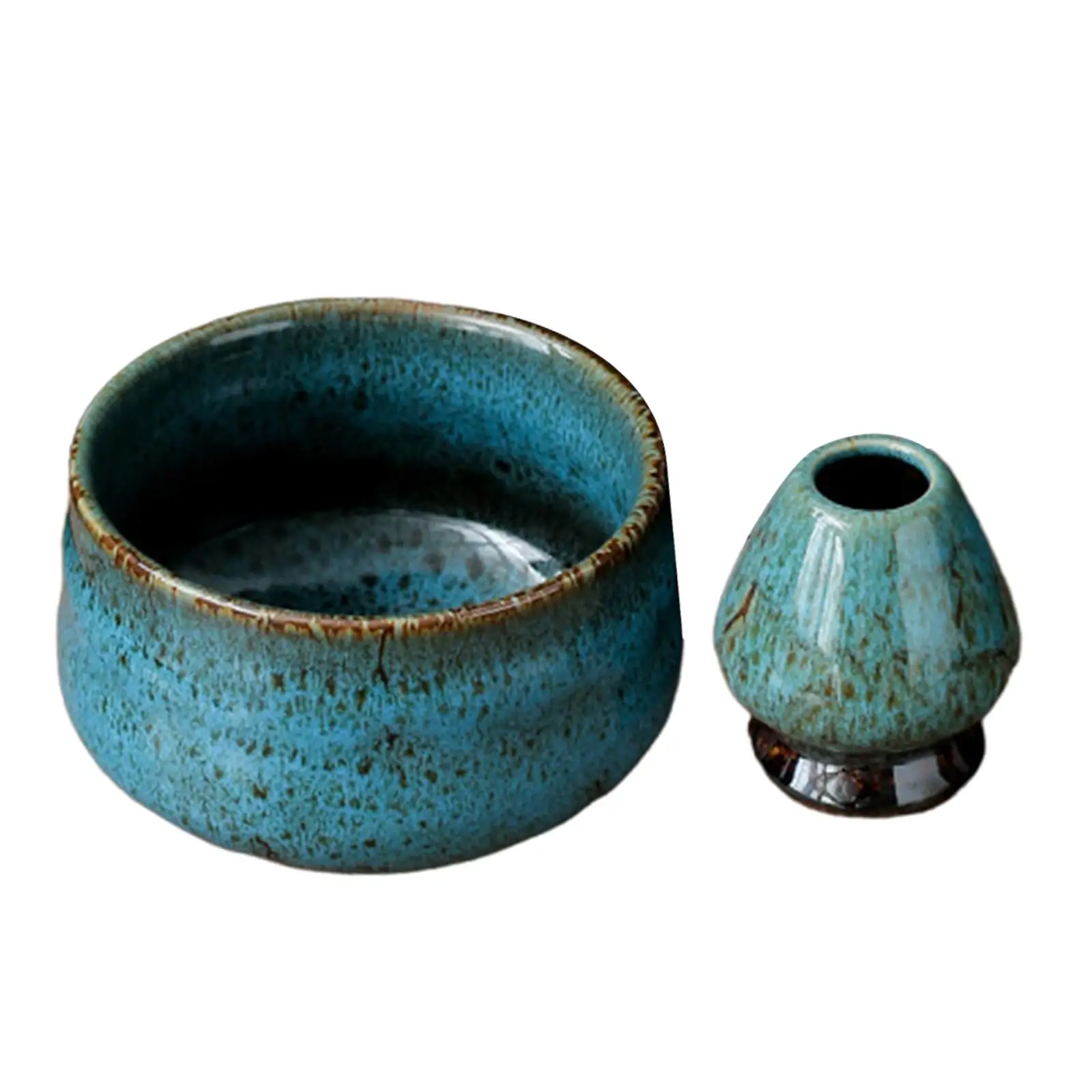 Matcha Bowls Ceramic Matcha Bowls with Whisk Holder Japanese Matcha Bowl Ceramic Bowl for Home Office Bedroom Dining Room Holiday