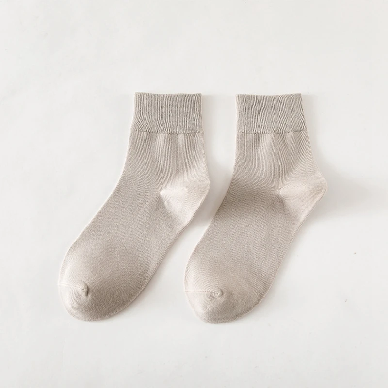 Basic Simple Mid-cut 98% Cotton Comfortable Socks Women in Ten Solid Colors VERLENA Spring Summer Korea Style Ribbed Cuff 2022 wool socks women Women's Socks