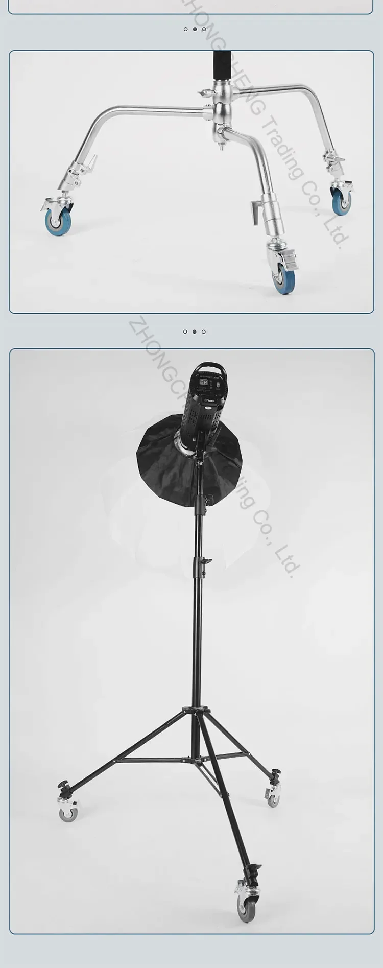 New 220v Photography Magic Leg Universal Caster C-Frame Wheel Studio Sleeve With
