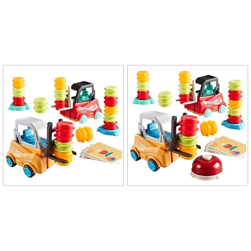

Детская игрушка-штабелер, реалистичная модель вилочного погрузчика, инерционная машина для мальчика, игрушка с откатом